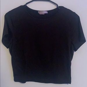 Crop Tee Shirt Black